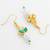 green kundan and pearl floral drop earrings