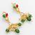 multi-color kundan gold plated pearl drop earrings