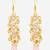 pink enamel and kundan tiered long drop earrings