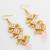 pink enamel and kundan tiered long drop earrings