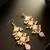 pink enamel and kundan tiered long drop earrings