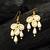 mint green enamel kundan drop earrings with pearls