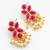 premium gold plated pink kundan and pearl earrings