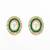traditional gold plated green and white kundan stud earrings