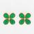 floral green stone gold plated stud earrings