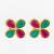 multicolor floral teardrop stud earrings