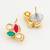 traditional multicolor kundan stud earrings