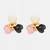 heart cluster gold plated stud earrings â€“ multicolor