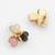 heart cluster gold plated stud earrings â€“ multicolor