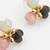 heart cluster gold plated stud earrings â€“ multicolor