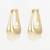 gold plated hoop earrings â€“ ivory marbled finish