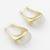 gold plated hoop earrings â€“ ivory marbled finish