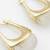 gold plated hoop earrings â€“ ivory marbled finish