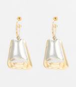 gold and silver plated geometric earrings 