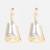 gold and silver plated geometric earrings â€“ dual tone statement