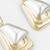 gold and silver plated geometric earrings â€“ dual tone statement
