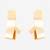 gold-plated sculptural twist earrings for women & girls