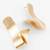 gold-plated sculptural twist earrings for women & girls