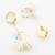 crystal bloom long leaf earrings in gold finish