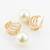 pearl hoop statement earrings