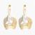 gold & silver textured dual metal modern statement earrings