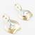 gold & silver textured dual metal modern statement earrings