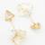 triangle stud leaf drop earrings