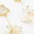 triangle stud leaf drop earrings