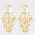 gold plated white kundan chandbali earrings with pearl drops for traditional wear