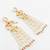 gold plated traditional kundan & pearl long chain earrings for women & girls