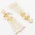 gold plated traditional kundan & pearl long chain earrings for women & girls