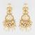traditional kundan pearl cluster gold plated statement earrings for women and girls
