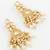 traditional kundan pearl cluster gold plated statement earrings for women and girls