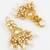 traditional kundan pearl cluster gold plated statement earrings for women and girls