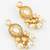 gold plated kundan & pearl cluster drop earrings for women and girls