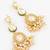 gold plated kundan pearl beaded traditional earrings for women & girls