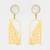 gold plated matte leaf cutout statement earrings