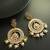 gold plated kundan and pearl dangler earrings for women & girls