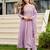 Lavender embroidered cp vichitra anarkali suit set with dupatta for women