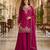 Rani pink premium chinon beads work suit set
