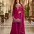Rani pink premium chinon beads work suit set