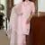 Floral embroidered silk blend round neck kurta trouser and dupatta set