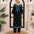 Black roman silk thread work kurta pant set
