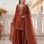 Browan crunchy silk embroidery sequence work palazzo set