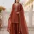 Browan crunchy silk embroidery sequence work palazzo set