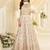 Beige embroidery codding & sequin anarkali - free size