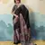 Black pure modal satin printed saree