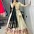 rama green silk blend zari weaving anarkali lehenga choli