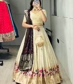 wine silk blend zari lehenga choli