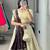 wine silk blend zari lehenga choli